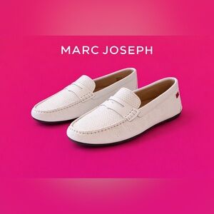 Marc Joseph NY White Leather Driving Loafers Perforated Women’s 6.5 New